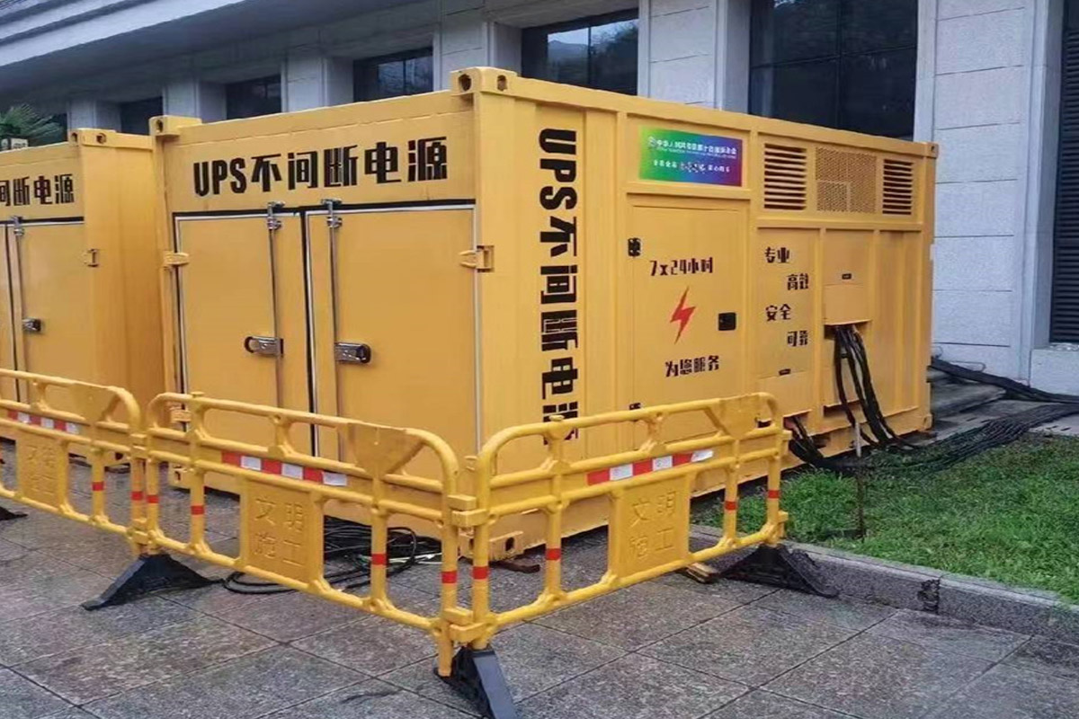 元宝发电机租赁施工现场